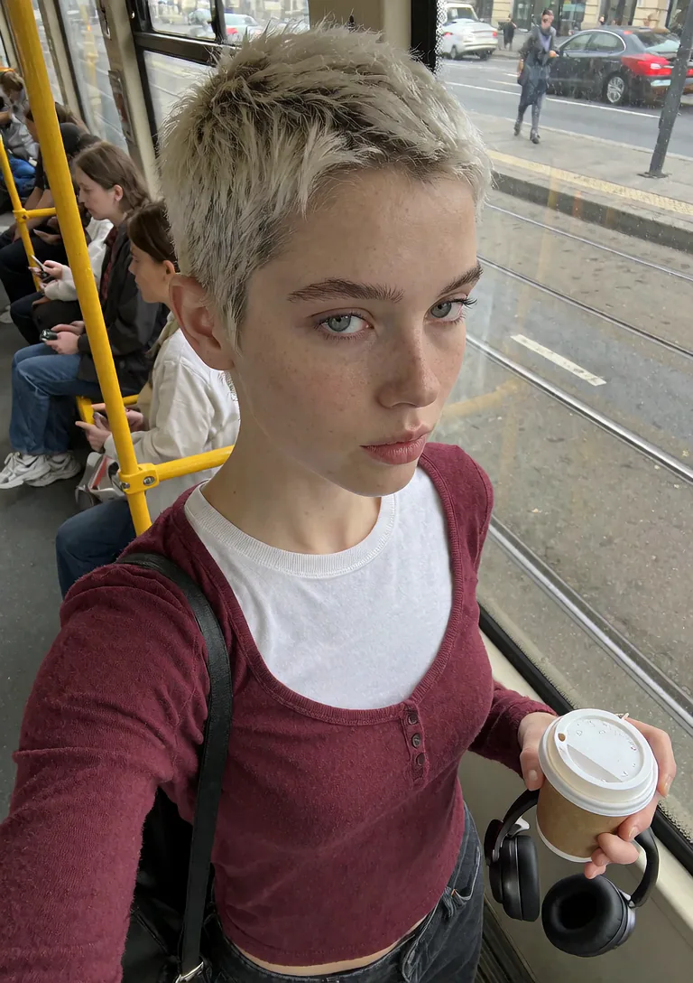 Eva — café, tram, playlist trop forte… la routine parfaite (2 of 3)
