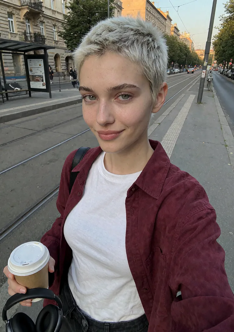 Eva — café, tram, playlist trop forte… la routine parfaite (3 of 3)